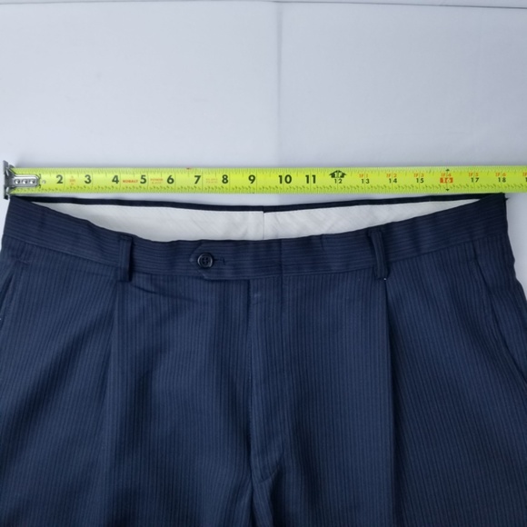 HART SCHAFFNER MARX- 40R 36X29 Mens 2 Piece Suit Dark Navy Blue With Stripes - Picture 14 of 16